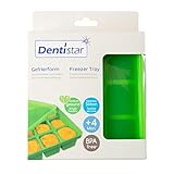 Dentistar® Gefrierform aus Silikon mit Deckel zum Einfrieren und Aufbewahrung von Babynahrung, Beikost oder Muttermilch