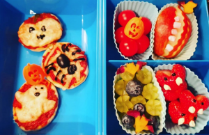 Dinkelpizzen als Halloween Snack