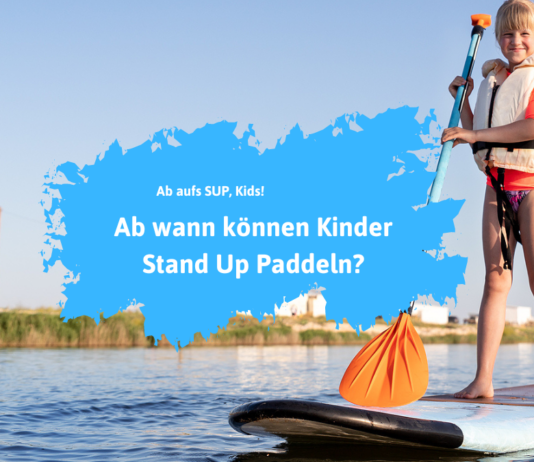 Was für ein Spaß: Ab etwa 5 Jahren können Kinder Stand Up Paddeln lernen. Foto;: Bigstock